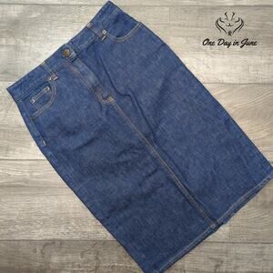 J. Crew Blue Denim Pencil Skirt